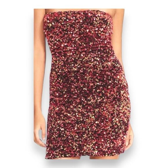 Betsey Johnson Sequin Cocktail Mini Dress 2 - Picture 1 of 7